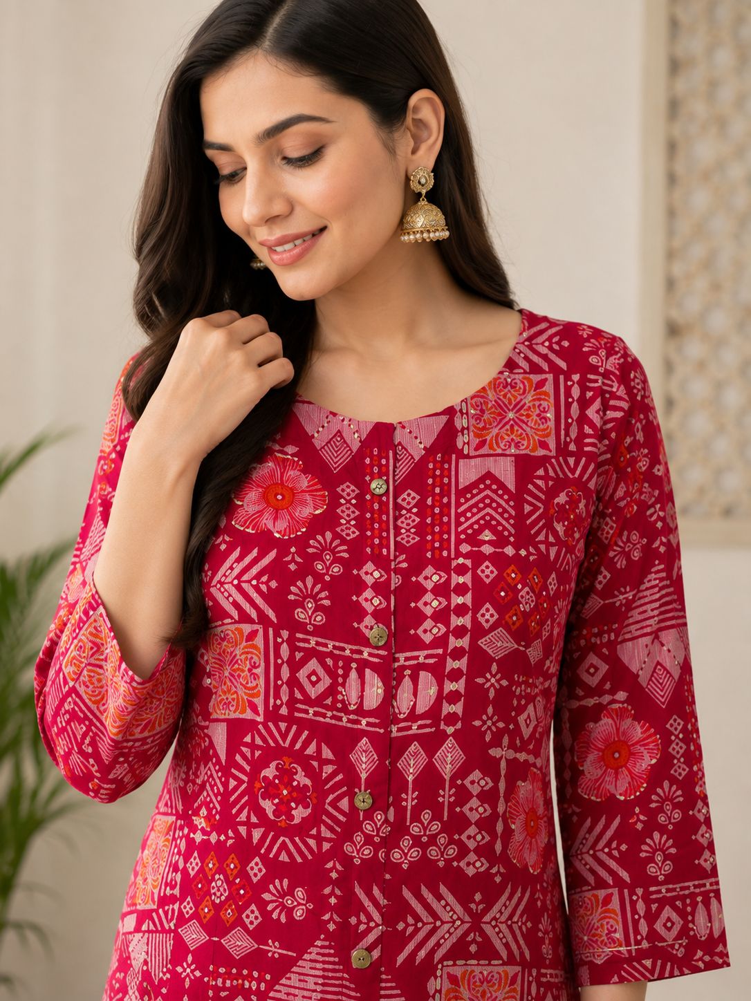 Rasberry red Aline top thumbnail