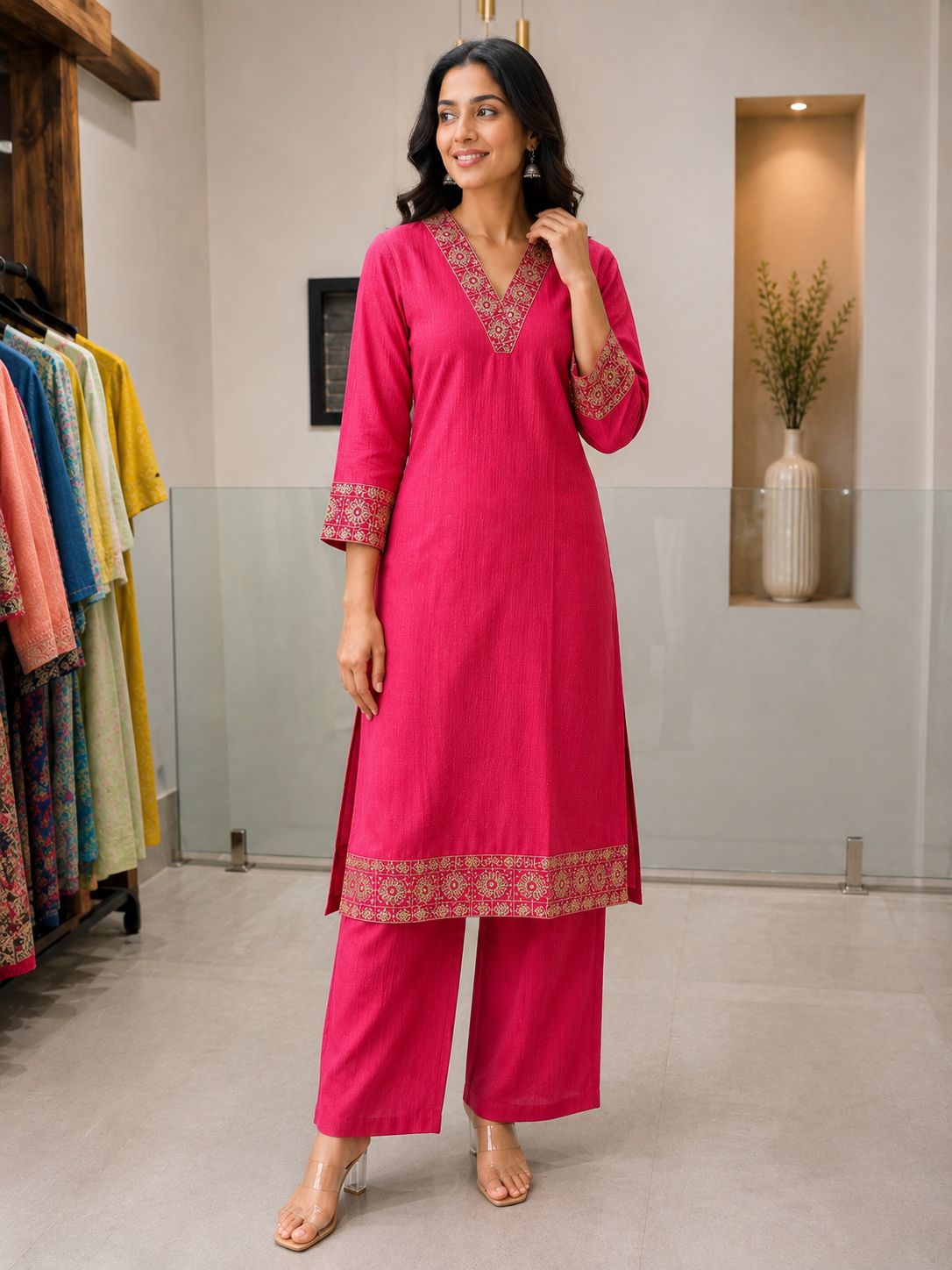 Everyday coord -Rani pink