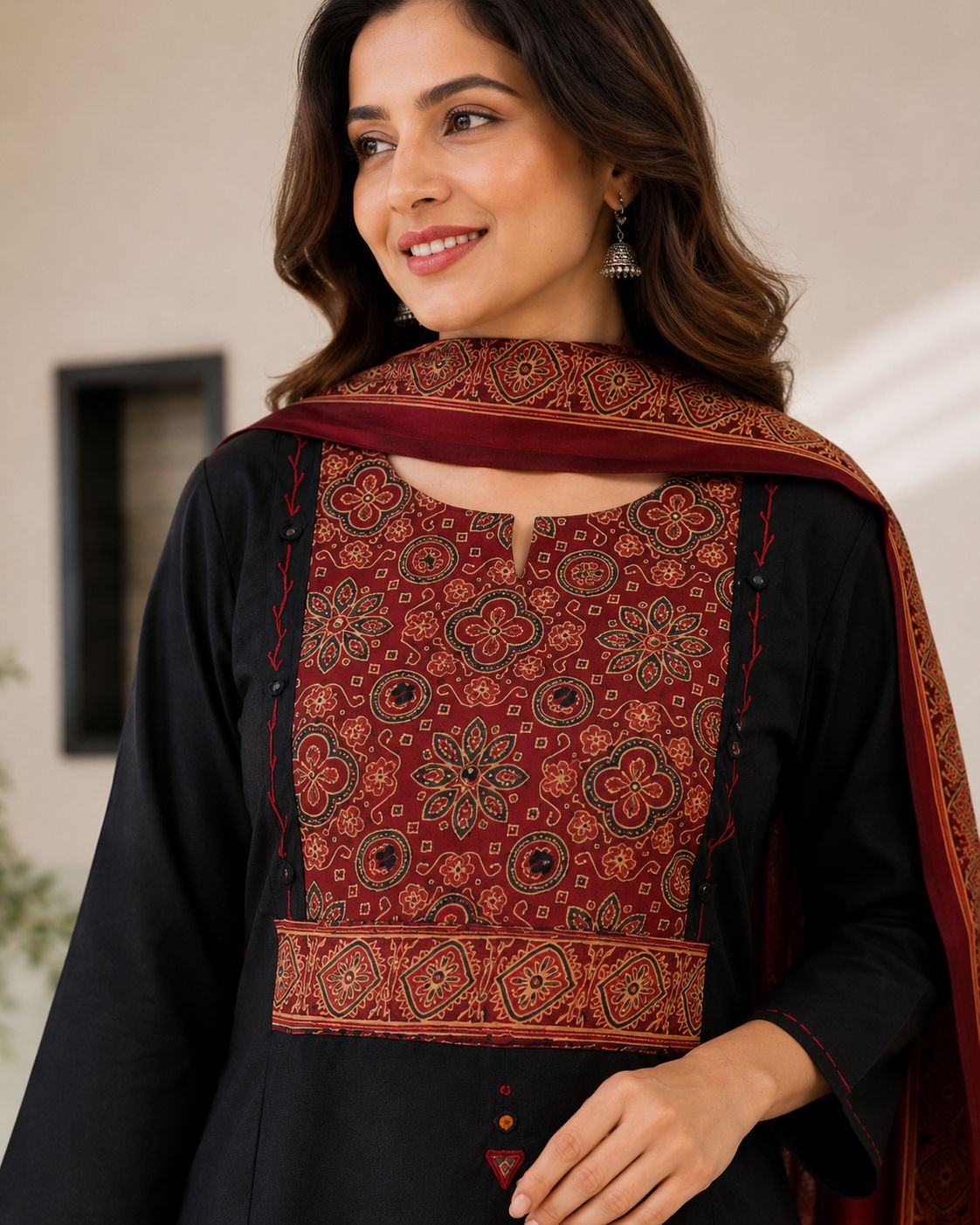 Black Ajrak Three-Piece Set thumbnail
