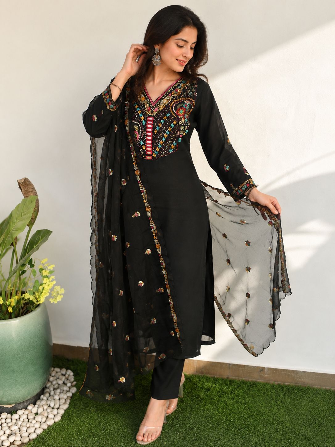 Chanderi cotton salwar set