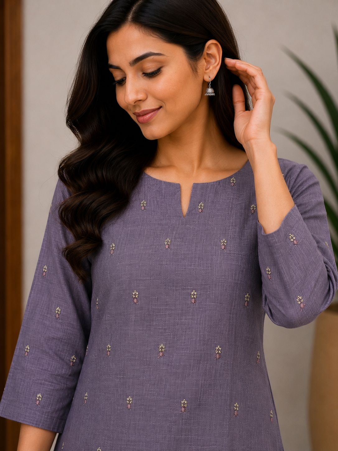 Linen purple coord set thumbnail