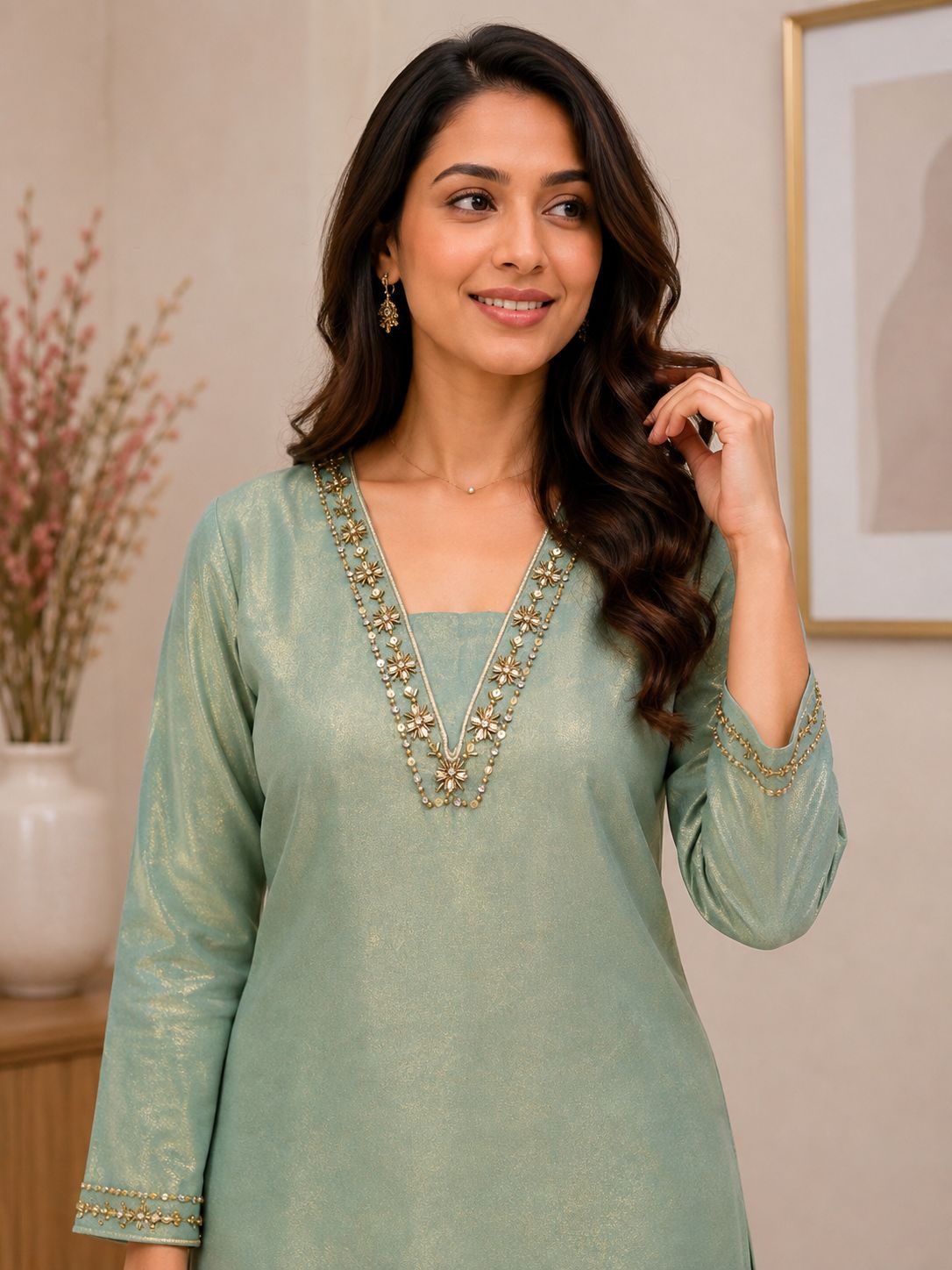 Tissue handwork coord -Seafoam green thumbnail