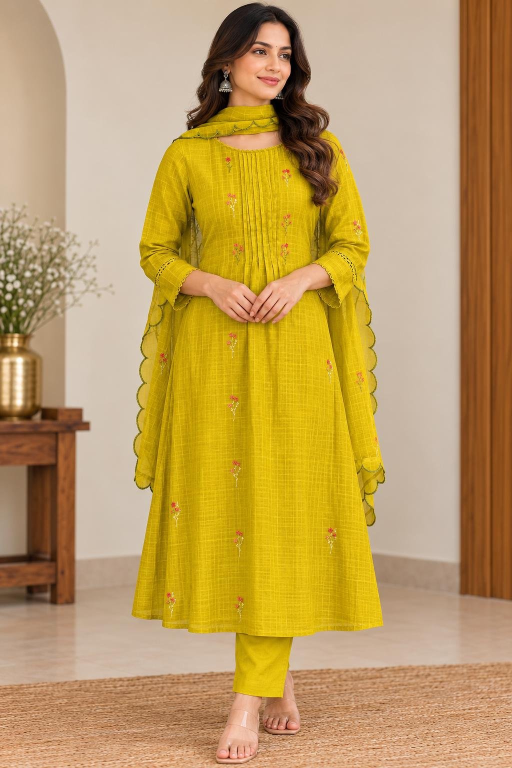 Lime green -cotton set