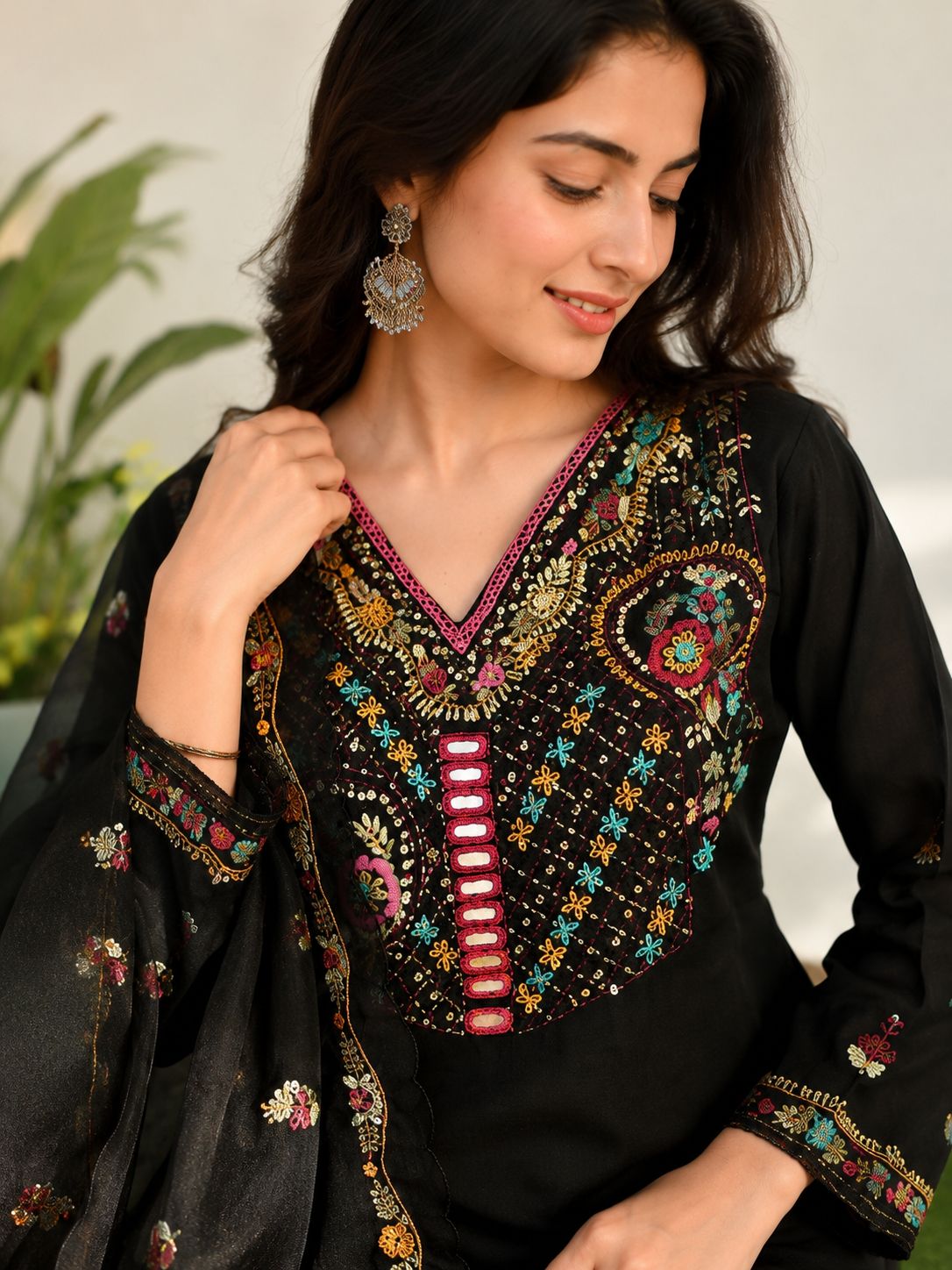 Chanderi cotton salwar set thumbnail