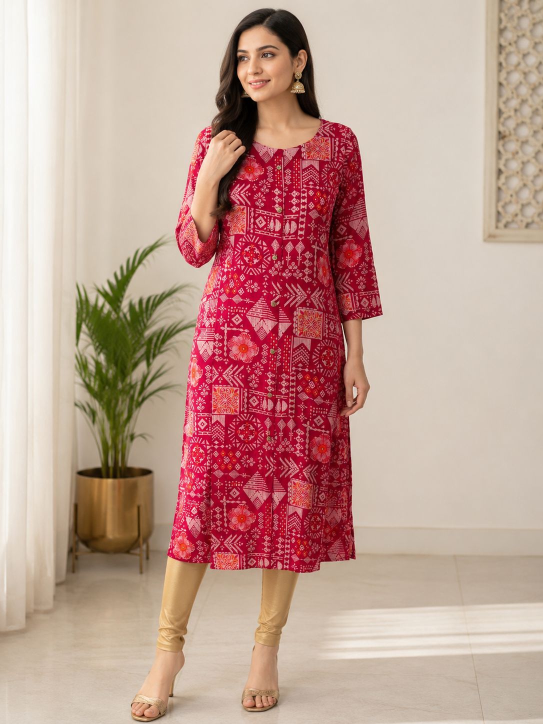 Rasberry red Aline top