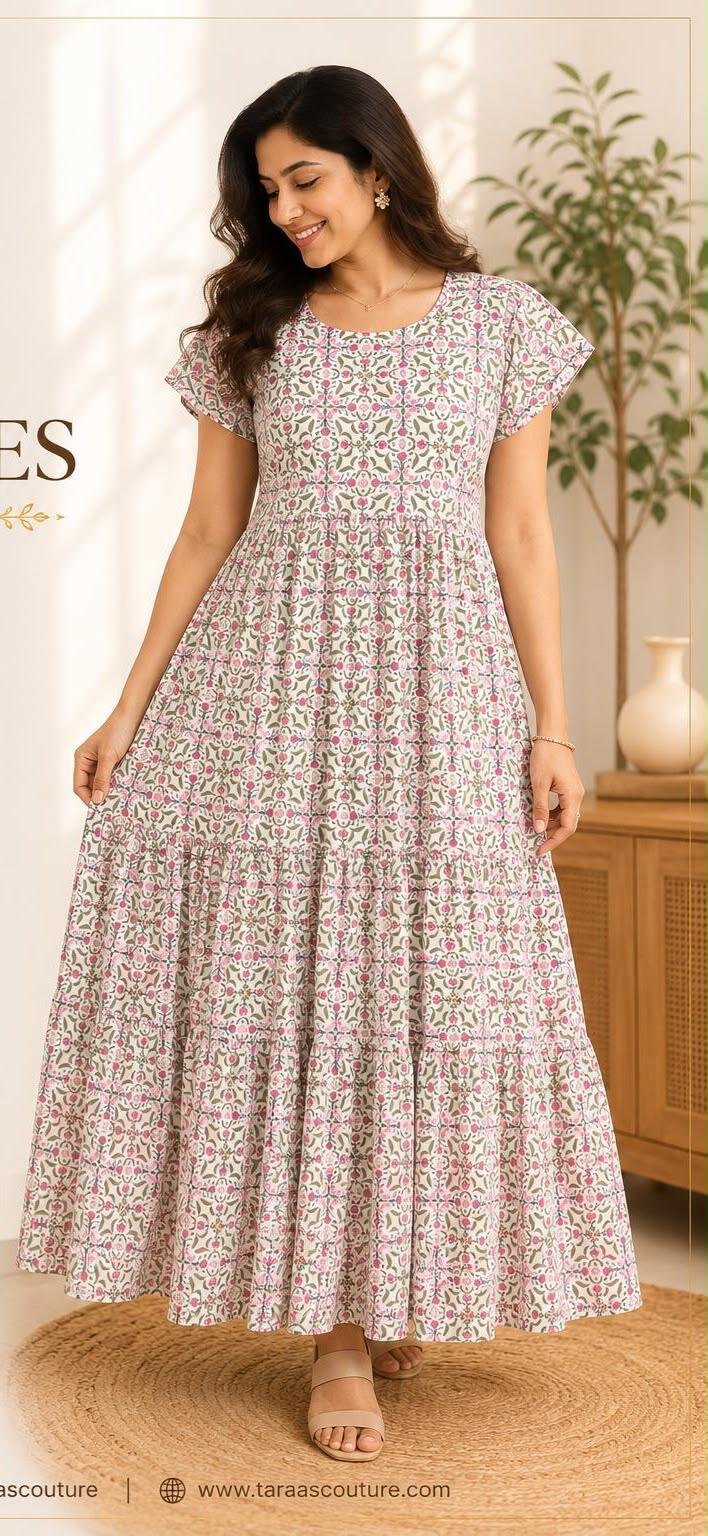 Premium Double Cotton Feeding Maxi Dress thumbnail