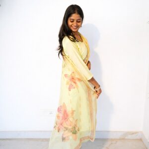 Pastel yellow kurta set