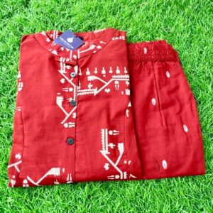 Rust orange Cotton 60-60 Co-ord Set